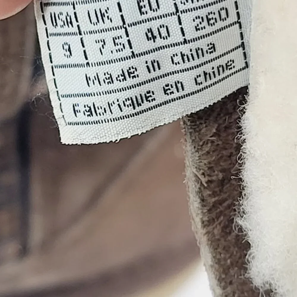 UGG‎ Women's Brown Cargo 5132 Leather Fur Mid-Calf Winter Snow Boot Size 9
